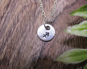 Minimalist Sagittarius Necklace, Zodiac Jewelry, Gifts For Her/ Him Sagittarius Gifts