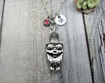 Venus of Willendorf Necklace Goddess Necklace W/ Birthstone Hand Stamped Initial Fertility Jewelry Birthday Gifts For Her