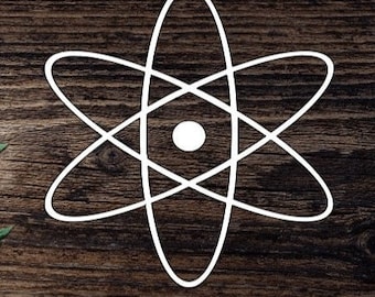 Atom Vinyl Decal For Tumbler Cup, Laptop, Car Decal For Science STEM Chemistry Physics Decal