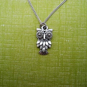 Barn Owl Necklace, Silver Owl Necklace, Owl Jewelry, I Love Owls Necklace, Owl Gifts For Her / Him