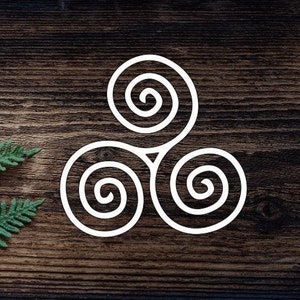 Vinyl Triskelion Pentacle Decal  For Tumbler Cup, Laptop, Car Pentagram Sticker Cup Celtic Decal Witchcraft Decal