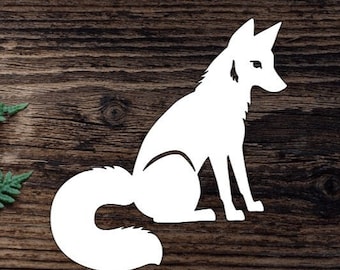 Vinyl Fox Decal  For Water Bottle  Sticker Cup Sticker Laptop Decal Car Decal  Fox Decal