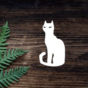 Vinyl Cat  Decal For Water Bottle Cat Sticker Cup Sticker Laptop Decal Car Decal Spooky Gifts Halloween Animal Decal