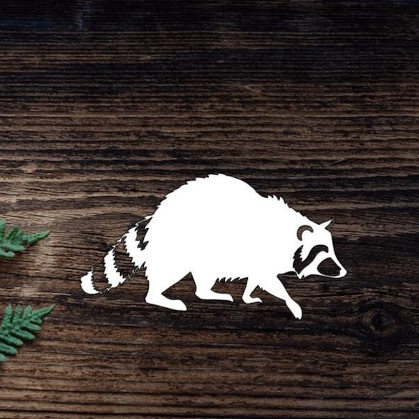 Raccoon Vinyl Decal For Bumper Sticker, Laptop, Tumbler Cup, Mug, Journal, and more Animal Decal Trash Panada  Decal Raccoon Lovers Gifts