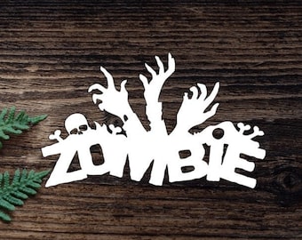 Vinyl Zombie Decal For Water Bottle  Cup Sticker Laptop Decal Car Decal