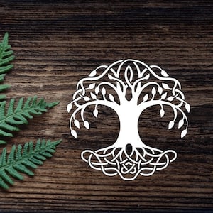 Vinyl Celtic Tree Of Life  Decal For Water Bottle Tree Sticker Cup Sticker Laptop Decal Car Decal Celtic Knot  Tree Lovers Gift
