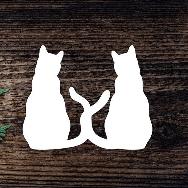 Vinyl Cats  Decal For Water Bottle Cats Sticker Cup Sticker Laptop Decal Car Decal Lovers Cats Decal  Animal Decal