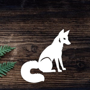 Vinyl Fox Decal  For Water Bottle  Sticker Cup Sticker Laptop Decal Car Decal  Fox Decal