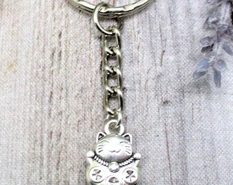 Lucky Cat Keychain Maneki Neko Keychain Gifts For Her / HimBirthday Gift