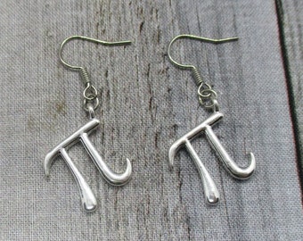 Pi Earrings Math  Geometry Jewelry Pi Symbol Gift