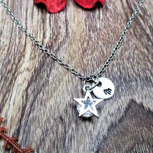 Cubic Zirconia Star Necklace Personalized Gifts Initial Star Jewelry  Gifts For Her Celestial Gifts