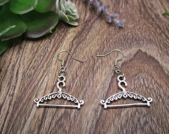 Clothes Hanger Earrings  Hanger Jewelry  Gifts For Her Hooks Or Clip on