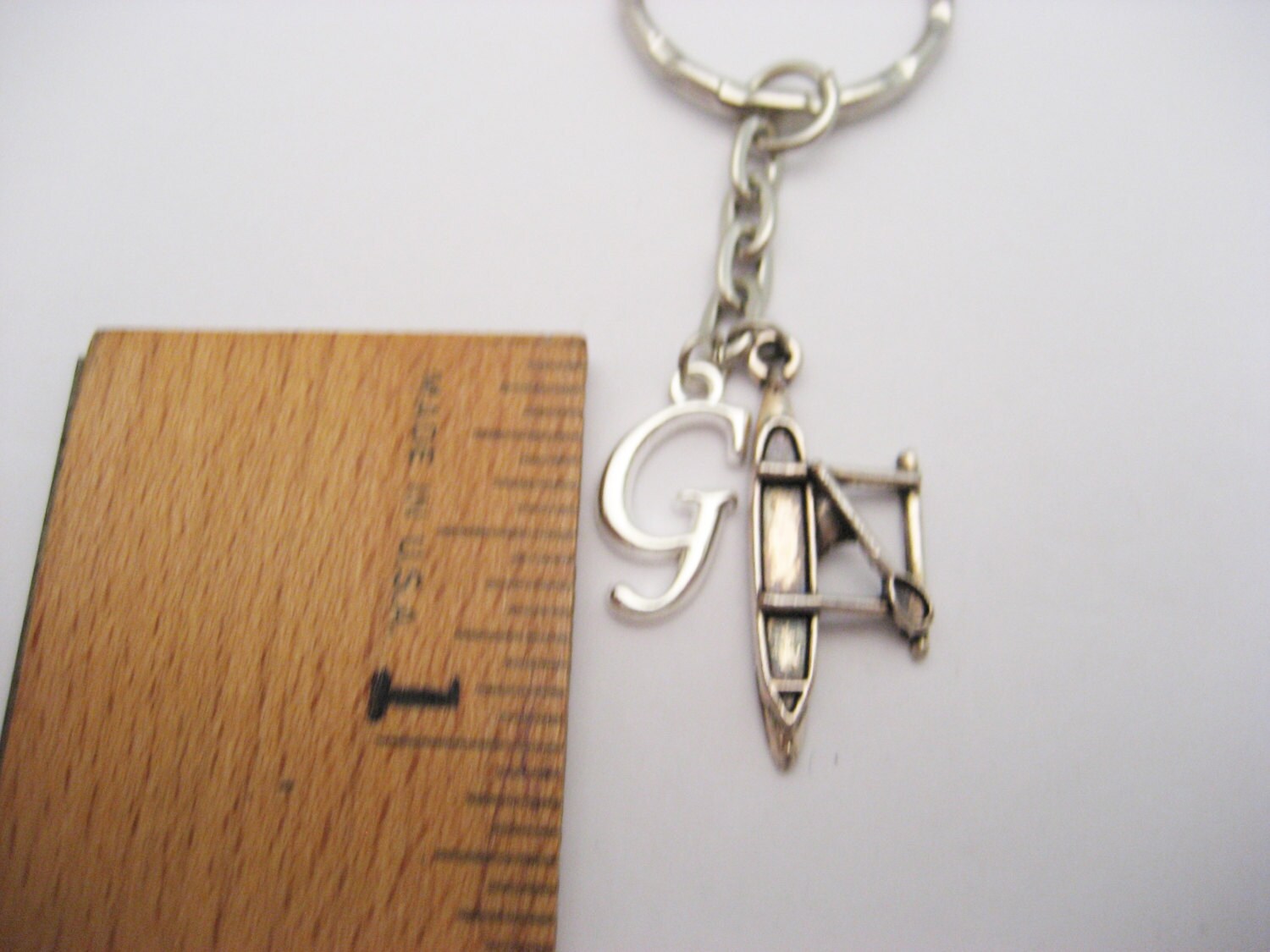 Canoe Keychain Outrigger Keychain Silver Canoe Keychain Etsy