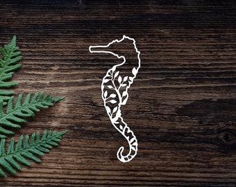 Vinyl bloemen Seahorse sticker voor waterfles Seahorse sticker Cup sticker laptop sticker auto sticker Ocean Lovers cadeau