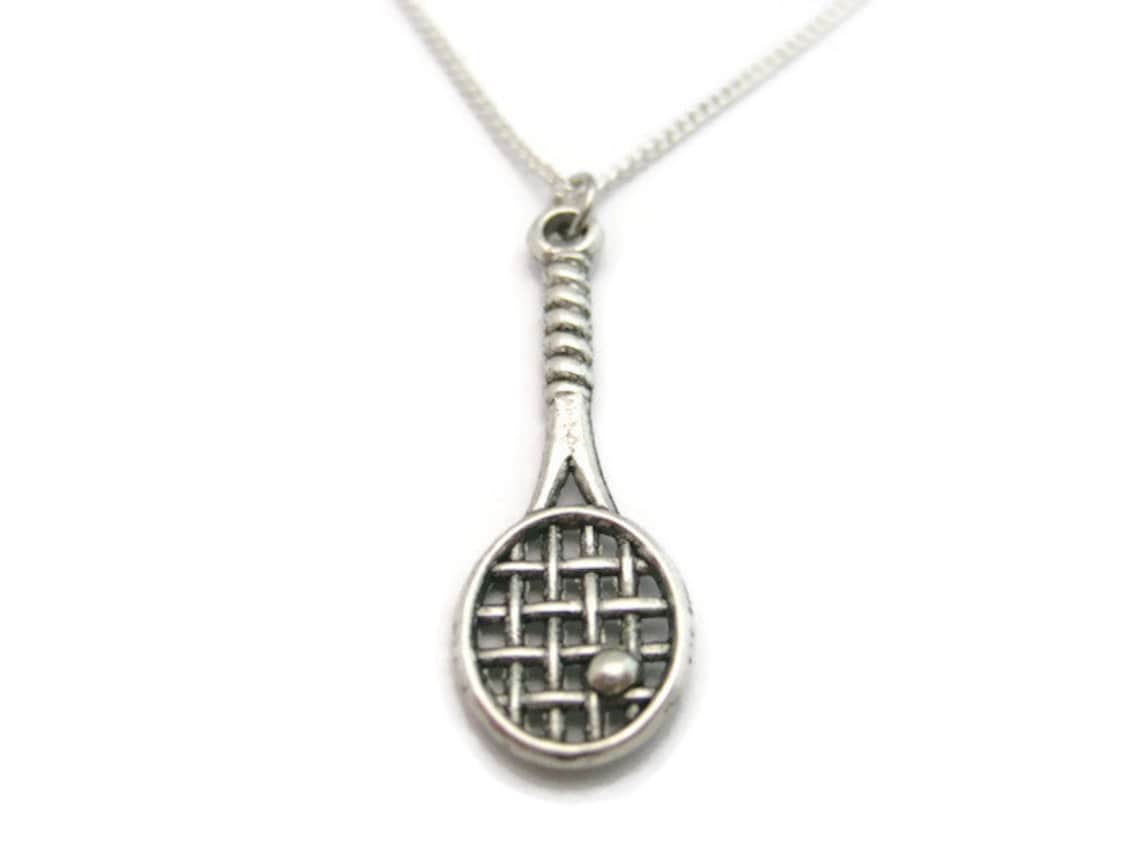 Tennis Racket Necklace Sports Necklace Sports Jewelry Etsy
