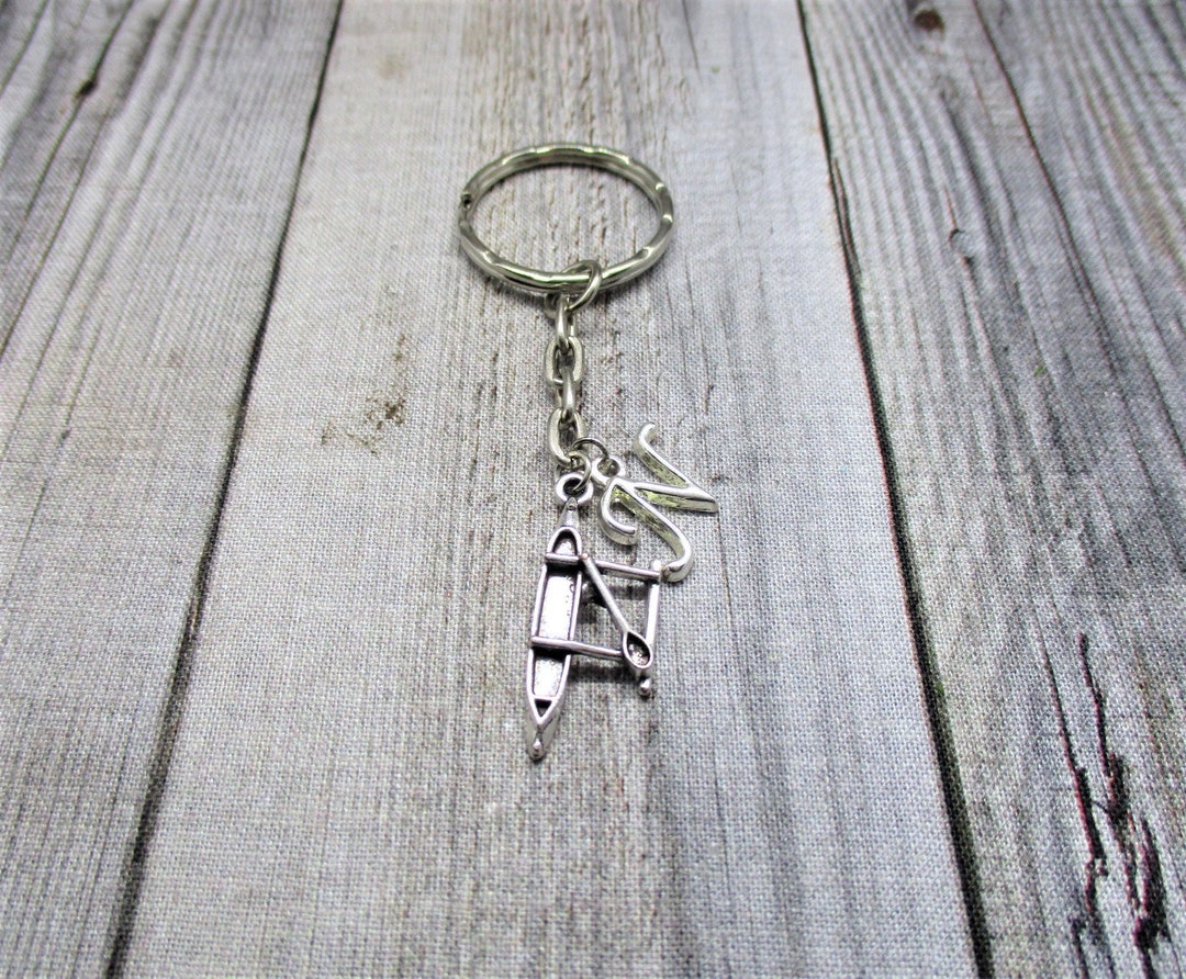 Canoe Keychain Outrigger Keychain Silver Canoe Keychain Outdoors