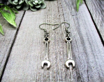 Wrench Earrings Construction Dangle Earrings Tool Earrings Tool Jewelry Handyman Jewelry Gifts For Her DIY Gifts