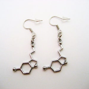 Serotonin Earrings Molecule Earrings Science Earrings STEM Earrings Chemistry Earrings Serotonin Jewelry Science Jewelry