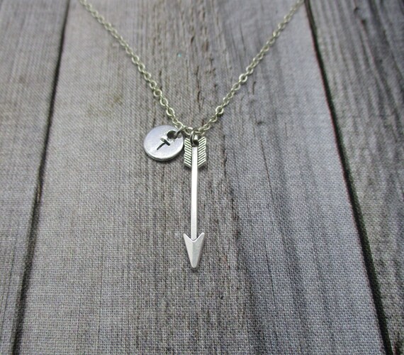 Personalized arrow hotsell necklace