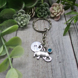 Armadillo Keychain Birthstone Keychain Texan Keychain Gift Personalized Gifts For Her Animal Keychain image 5