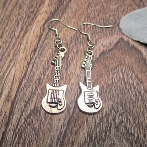 Guitar Earrings  Guitar Jewelry Muscians Gifts Guitarist Gifts For Her Music Earrings Music Jewelry