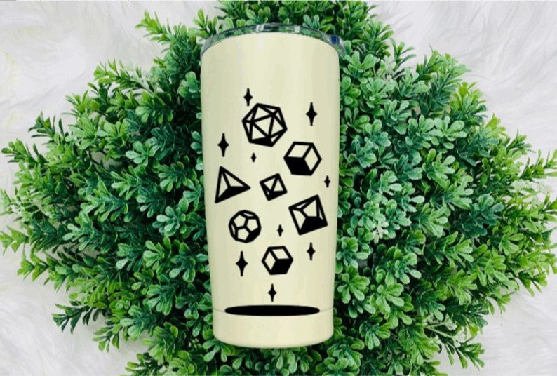 Rolling Dice Vinyl Decal For Water Bottle Dice Sticker Cup Sticker Laptop Decal Car Decal Bottle Decal For Tumbler image 2