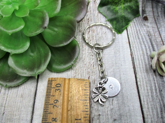 Personalized four shop leaf clover keychain