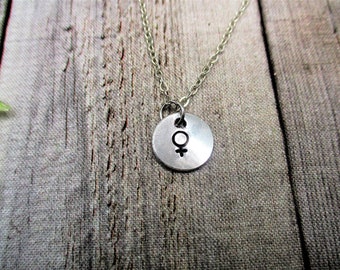 Venus Necklace, Female Symbol Necklace, Feminist Necklace Gifts For Her Venus Jewelry Female Gender Jewelry Feminist Jewelry