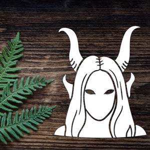 Vinyl Demon Decal  For Water Bottle Demon Sticker Cup Sticker Laptop Decal Car Decal