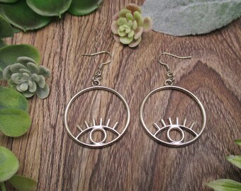 Eye Earrings Eye Jewelry Gifts For Her Minimalist Evil Eye Earrings