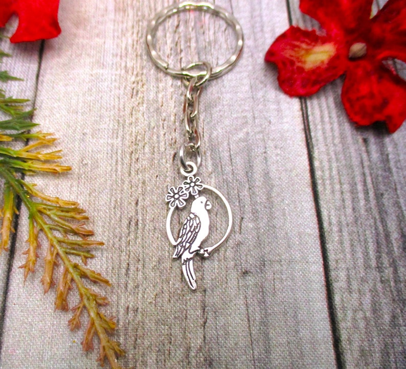 Parrot Keychain Bird Keychain Pet Gifts For Him/ Her image 1