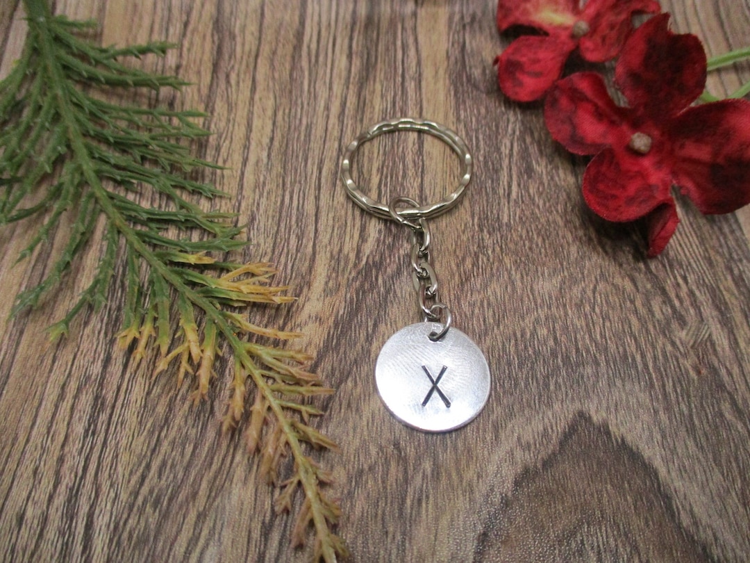 Key Ring Rune Rune Keychain Hand Stamped Elder Futhark Keychain Gifts for Her/ Him ...