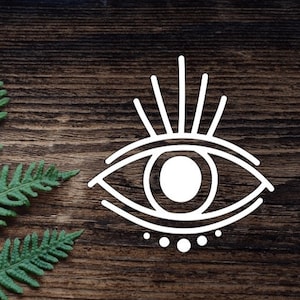 Evil Eye Decal Eye Of Provedence Vinyl Decal For Bumper Sticker, Laptop, Tumbler Cup, Mug, Journal, and more