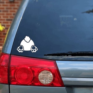 Vinyl Bunny Butt Decal For Water Bottle Rabbit Butt Sticker Cup Sticker Laptop Decal Car Decal image 2