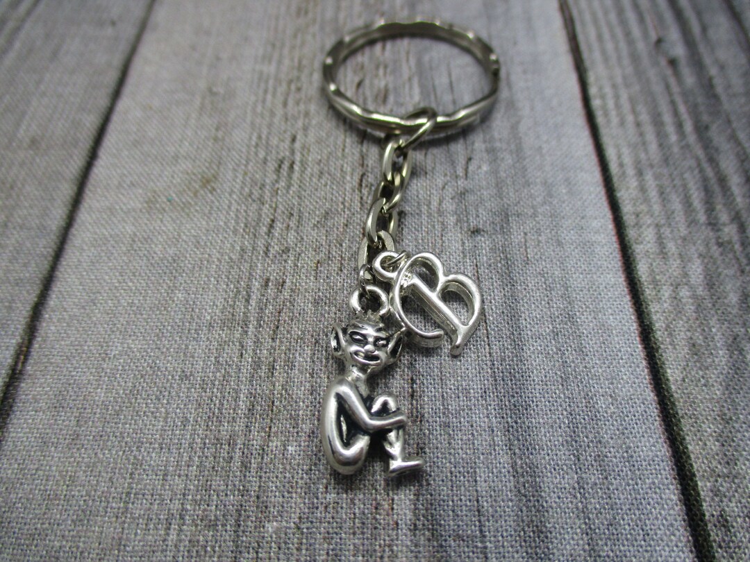 Cornwall Pixie Keychain Personalized Keychain Initial Customized ...
