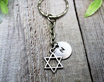 Star Of David Keychain Personalized Gifts  Best Friend Gifts For Her / Him