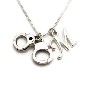 Collar de esposas, Collar inicial, Joyas personalizadas, Collar de cartas, Joyas de esposas diminutas, Regalos para menores de 20 años