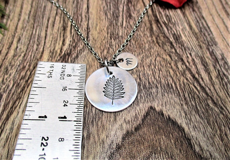 Rowan Leaf Necklace Personalized Gifts For Her / Him Celtic Tree Zodiac Leaf Jewelry Birth Leaf Jewelry bild 2