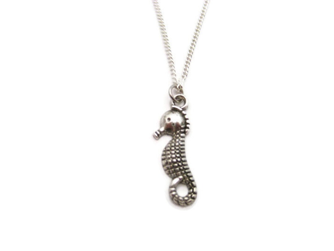 Set De Bijoux Hippocampe (collier + Boucles D'oreilles) Argenté - Alloy, Neuf Sans Emballage - N1260