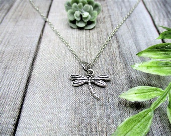 Dragonfly  Necklace Dragonfly Jewelry Garden Gifts For Her Dragonfly Charm Necklace Insect Jewelry