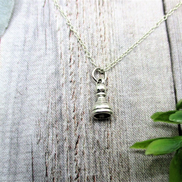 Pawn Necklace, Pawn Chess Piece Necklace, Chess Piece Jewelry, Chess Player Gift, Chess Necklace, Pawn  Jewelry, Gift For Her / Him