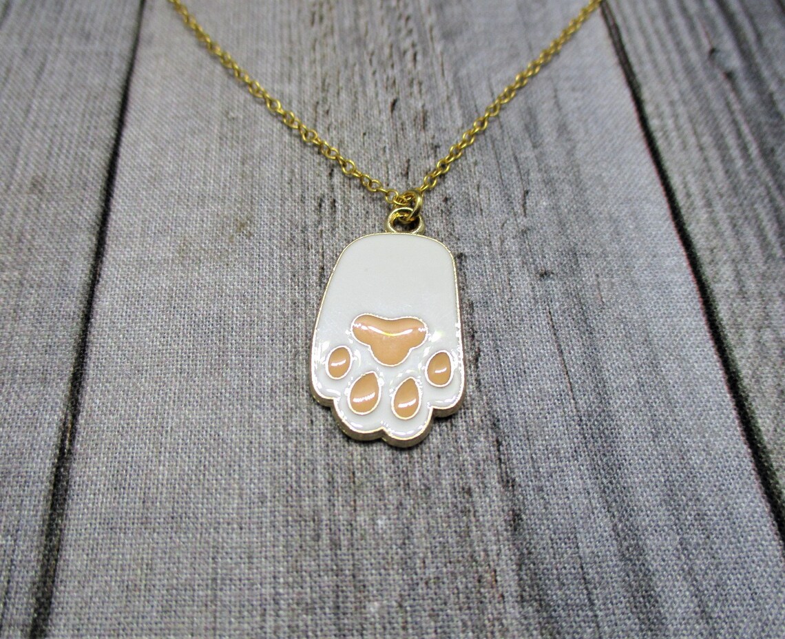 Gold Rabbits Foot Necklace White Rabbit Paw Necklace Pet - Etsy