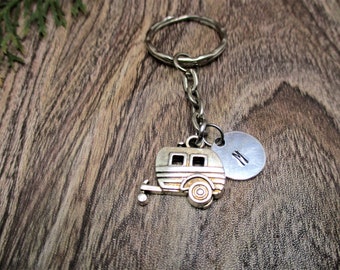 Porte-clés Camping-car Personnalisable En Métal - Cadeau Voyage Pour Amoureux Du Road Trip - 4