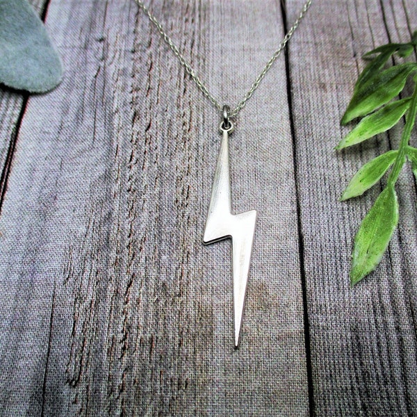 Large Lightning Necklace Lightning Bolt Necklace Gifts For Her / Him Lightning Jewelry