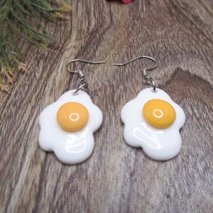 Fried Egg Earrings Food Earrings  Breakfast Jewelry Gifts For Her Breakfast Lovers Gift Fried Egg Jewelry