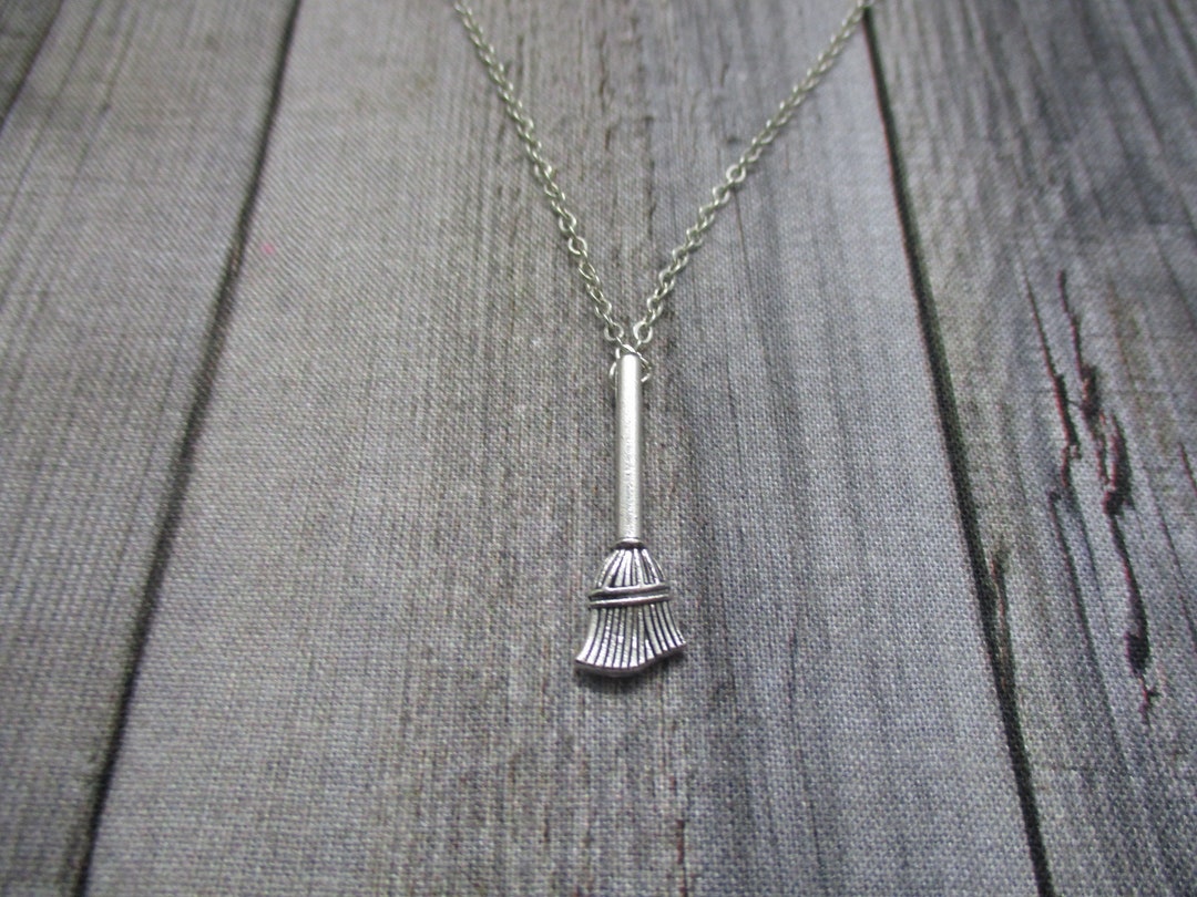 Broom Necklace Broom Jewelry Gifts for Her Halloween Necklace Halloween Jewelry Witch Jewelry Etsy
