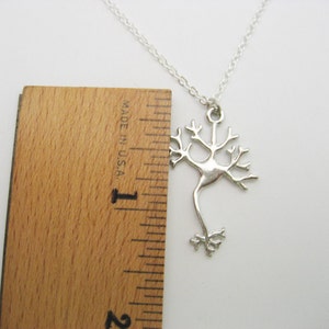 Neuron Necklace, Biology Necklace, Cell Necklace, Science Necklace, STEM Necklace, Chemistry Necklace, Neuron Jewelry, Science Jewelry image 2