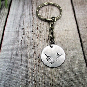 Narwhal Keychain Hand Stamped Nautical Keychain Ocean Lovers Gifts For Her