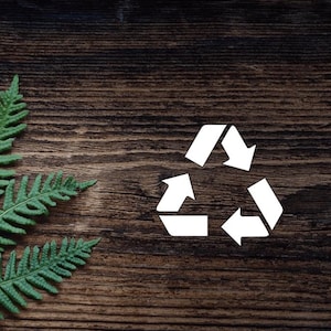 Vinyl Recycling Decal For Water Bottle Recycle Sticker Cup Sticker Laptop Decal Car Decal Recycle Symbol Decal