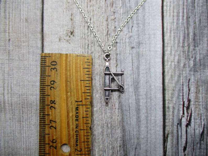 Canoe Necklace, Outrigger Canoe Necklace, Outdoors Adventure Necklace, Canoe Jewelry, Paddler Necklace, Outdoor Sports Necklace image 2